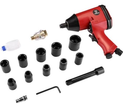 Гайковерт пневматический ударный DEKO DKPT01 SET 3 в чемодане с набором 16 предметов 018-1101