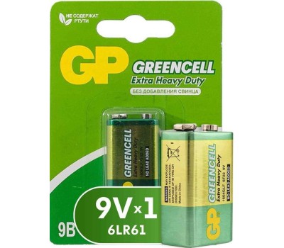 Солевая батарейка GP (2795) 1604GLF-2CR1 (6LR61)