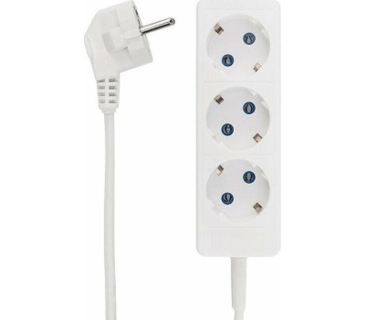 Удлинитель PROCONNECT (13-4208) 3 ГНЕЗДА, 1,5М, 3Х0,75 ММ2, С/З, БЕЛЫЙ