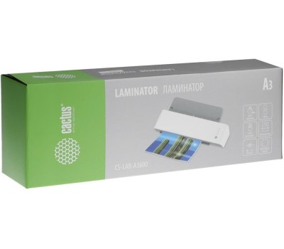 CACTUS Ламинатор CS-LAB-A3600 белый A3 (80-125мкм) 60см/мин (2вал.) хол.лам. лам.фото реверс