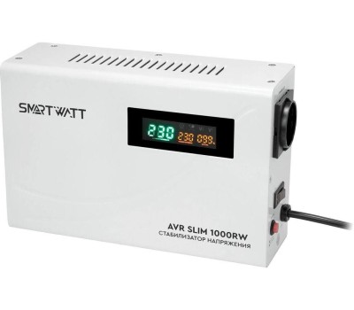SMARTWATT Стабилизатор напряжения AVR Slim 1000RW 1000ВА белый