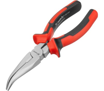 Длинногубцы MATRIX Nickel, 180 мм, никелированные, двухкомпонентные рукоятки 17422