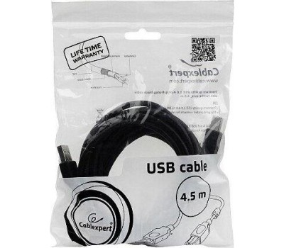 Gembird CCF-USB2-AMBM-15 USB 2.0 кабель PRO для соед. 4.5м AM/BM позол.конт., фер.кол., пакет
