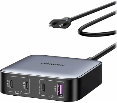 UGREEN Зарядное устройство CD328 (90928) Nexode 100W 1*USB-A+3*USB-C Desktop Fast Charger. Цвет: серый