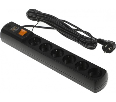 Сетевой фильтр MOST Сетевой фильтр H6, 5м, черный [моsт н6-ч 5м]