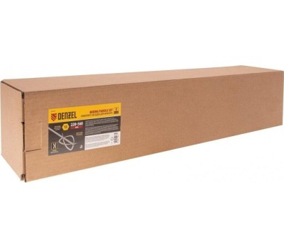 Комплект DENZEL Комплект насадок для строительного миксера, 2шт., 220х560 мм, оцинкованные, хвостовик HEX13 84839