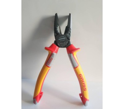 Плоскогубцы GROSS Плоскогубцы комбинированные, диэлектрические трехкомпонентные рукоятки до 1000 В, 180 мм 16989