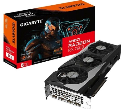 Видеокарта GIGABYTE Видеокарта AMD Radeon RX 7600 GV-R76GAMING-8GD 8ГБ Gaming, GDDR6, Ret