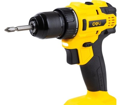 Дрель-шуруповерт DELI Дрель-шуруповерт аккумуляторная DC120 (2 АКБ*2Ач+ЗУ, 20В, 45Нм, сумка)