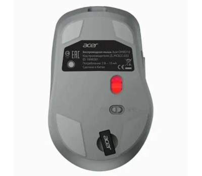 ACER Мышь OMR310 темно-серый оптич. 1600dpi беспров. BT/Radio USB 7but (ZL.MCECC.032)