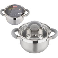 Кастрюля MALLONY Felicita, объем 2 л, из нерж стали с крышкой (009386)