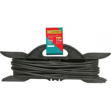 Удлинитель КАЛИБР УСР1-15 15м, 2х1,5мм2, на рамке