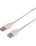 Дата-кабель REXANT (18-1116) Кабель USB (шт. USB A - гн. USB A) 3 метра, серый REXANT