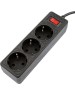Сетевой фильтр 5BITES SP3B-510 GARDA - 3 роз - 1,0 м - черный