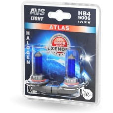 Лампа галогенная AVS ATLAS/5000К/ HB4/9006.12V.51W.блистер 2шт