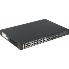 DAHUA Коммутатор DH-PFS4226-24ET-360 (L2+) 24x100Мбит/с 2x1Гбит/с 2xКомбо(1000BASE-T/SFP) 22PoE+ 2PoE++ 360W управляемый