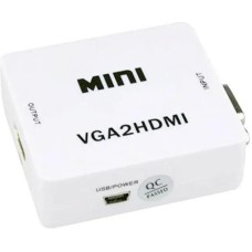 PREMIER Переходник аудио-видео 5-982, VGA (f) - HDMI (f), Jack 3.5 (m), белый