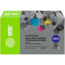 Картридж CACTUS Картридж CS-EPT6034, T6034, желтый пигментный / CS-EPT6034