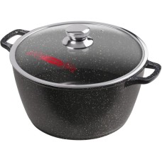 Кастрюля ГОРНИЦА Кастрюля а/пр литая 5,0л стекл/кр Гранит ТМ