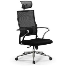 Кресло компьютерное МЕТТА Кресло Sit Air-180 B2-290K (M10.B23.G18.W02), на колесиках, сетка, 1шт. в комплекте черный/черный [z509407809]