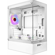 Ginzzu CL485 mATX FAN 3*12LD4 передняя панель Стекло Белый