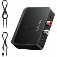 UGREEN Аудиодаптер BT505 (55545) Bluetooth 6.0 Receiver Audio Adapter. Цвет: черный