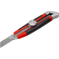 MATRIX Нож, 18 мм, выдвижное лезвие, металлическая направляющая, винтовой фиксатор лезвия 78914