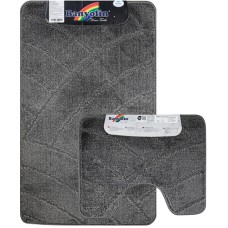 САНАКС - Коврик в ванную КЛАССИК УНИ 201825, двойной Тёмно-Серый, 55х90 + 45х55 см, 100% полиэстер 00361