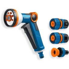 GRINDA Х-834, пистолет поливочный X-8, коннектор 3/4, конектор 3/4 с автостопом, адаптер с внутр. резьбой 1/2 х 3/4,набор поливочный PROLine (429167)