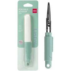DELI Ножницы EZ508GREEN EZ508 Linfini портативные 125мм ручки пластиковые сталь зеленый блистер