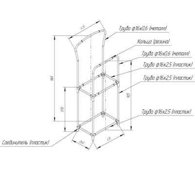 Вешалка SHEFFILTON Вешалка SHT-SUR3 коричневый муар/коричневый (189701)