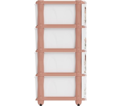 Комод АЛЬТЕРНАТИВА М1240 детский (д/дев.) 4-х секционный