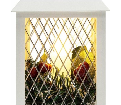 NEON-NIGHT (513-042) Декоративный фонарь со свечкой, белый , 10.5х10.5х24 см, цвет Теплый