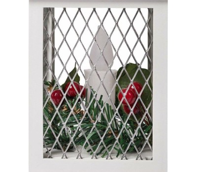 NEON-NIGHT (513-042) Декоративный фонарь со свечкой, белый , 10.5х10.5х24 см, цвет Теплый