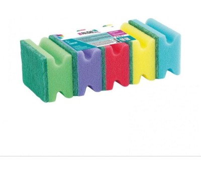 Губка PALISAD Губки для посуды профильные COMFORT, 87X65X40 мм, 5 шт.923575