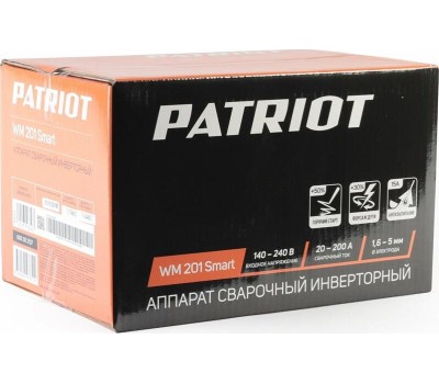 Аппарат сварочный PATRIOT 605302137 WM 201SMART MMA Аппарат сварочный
