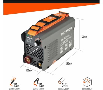 Аппарат сварочный PATRIOT 605302137 WM 201SMART MMA Аппарат сварочный