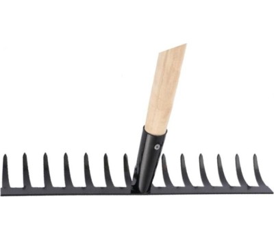 Грабли СИБРТЕХ Грабли стальные, 360х1300 мм, 14 прямых зубьев, деревянный черенок 61742