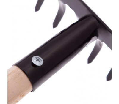 Грабли СИБРТЕХ Грабли стальные, 360х1300 мм, 14 прямых зубьев, деревянный черенок 61742