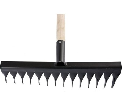 Грабли СИБРТЕХ Грабли стальные, 360х1300 мм, 14 прямых зубьев, деревянный черенок 61742