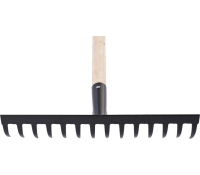 Грабли СИБРТЕХ Грабли стальные, 360х1300 мм, 14 прямых зубьев, деревянный черенок 61742