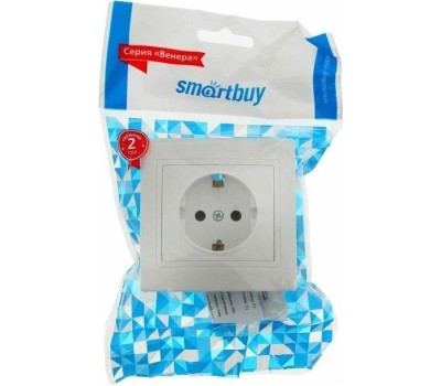 Розетка SMARTBUY (SBE-01w-16-S1-Z) Венера, 1-местная, белый