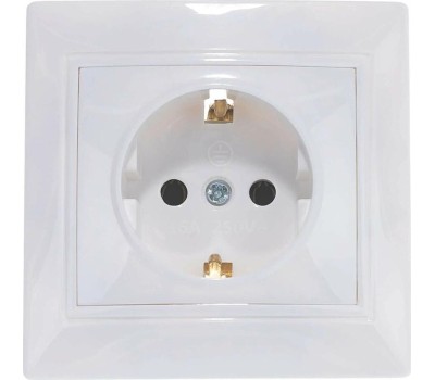 Розетка SMARTBUY (SBE-01w-16-S1-Z) Венера, 1-местная, белый