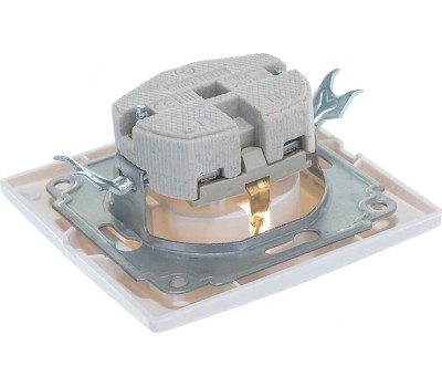 Розетка SMARTBUY (SBE-01w-16-S1-Z) Венера, 1-местная, белый