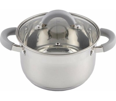 Кастрюля MALLONY Felicita, объем 2 л, из нерж стали с крышкой (009386)