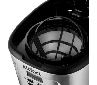 Кофеварка капельная KITFORT KT-727 черный/серебристый