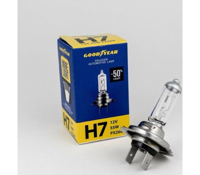 Лампа галогенная GOODYEAR GY017124 лампа галогенная автомобильная Н7 12V 55W PX26d More Light
