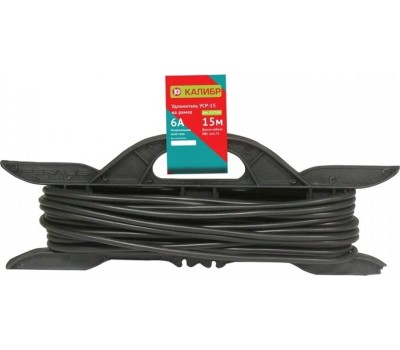 Удлинитель КАЛИБР УСР1-15 15м, 2х1,5мм2, на рамке
