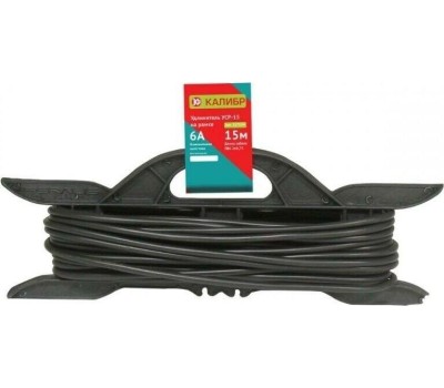 Удлинитель КАЛИБР УСР1-15 15м, 2х1,5мм2, на рамке