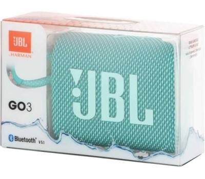 Колонка портативная JBL GO 3 TEAL бирюзовая (JBLGO3TEAL) [ПИ]